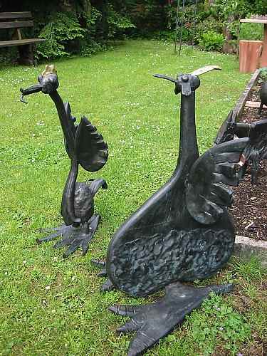 Verschiedene Vogelfiguren Patinierte Kupferfigur Fur Den Garten
