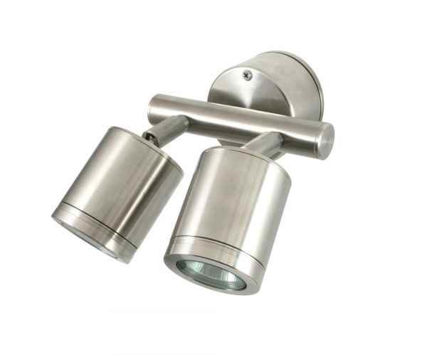 Design Wandaußenleuchte massives Edelstahl Strahler