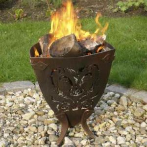 Feuerkorb + Grill für Garten und Terrasse