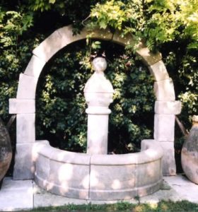 Großer Außen Wandbrunnen Naturstein Bidal Sculptur Gartenbrunnen