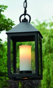 Decken Hängeleuchte Außen mit Kette, mit Kerze als Lampe