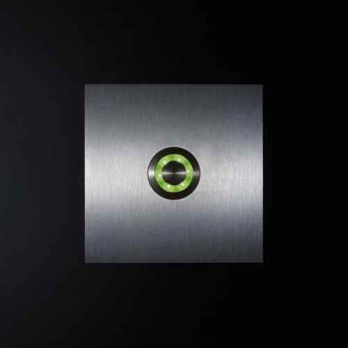 Taster Edelstahl Drucktaster LED beleuchtet grün Klingelknopf Klingeltaster 