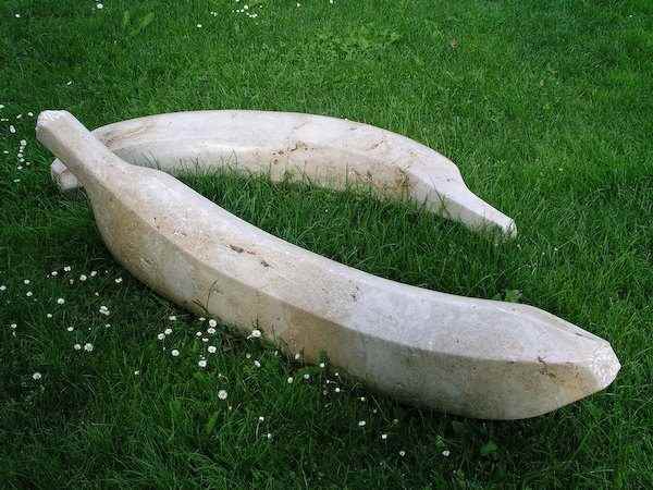 Kunst außen Bananen Stein