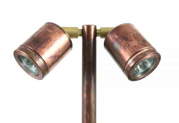 Kupfer gartenleuchten mit 2 Strahler