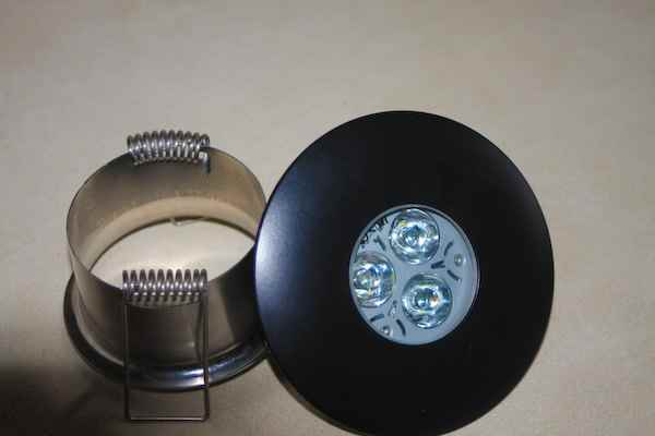 LED Deckeneinbauleuchte schwarz Außenbereich,105mm