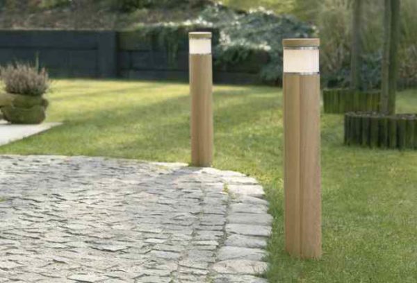 Moderne runde Holz Pollerleuchten - Image 5