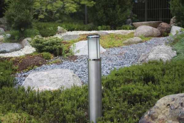 moderner Edelstahl Poller Lampe außen