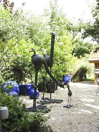 Riesen Straußen Gartenfiguren