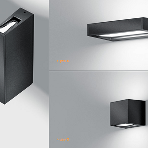 Schlanke Wandleuchten außen. IP44 Gap. Quelle: IP44