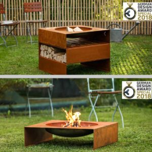 Stahl Design Garten Feuerstelle | Gartenleuchten
