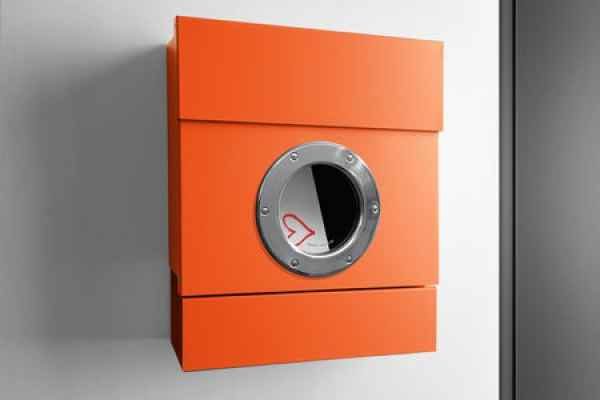 Wand Briefkasten orange