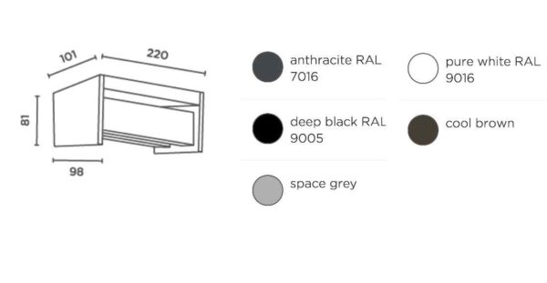 Moderne anthrazit Anbau Deckenleuchte schwenkbar Maße