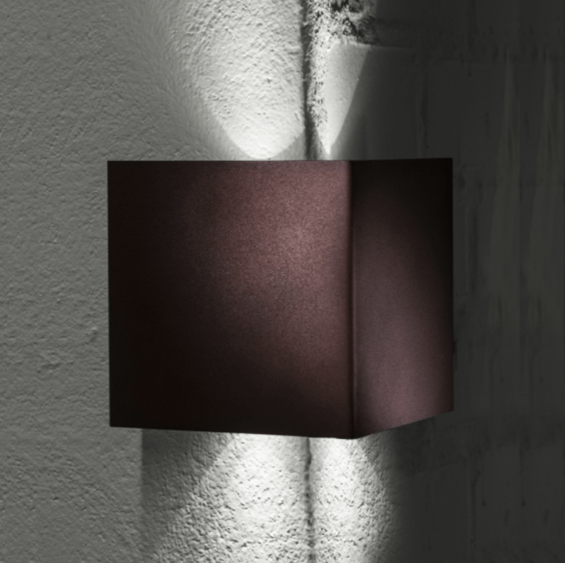 Außen Eckleuchte Wandleuchte außen aus Corteenstahl