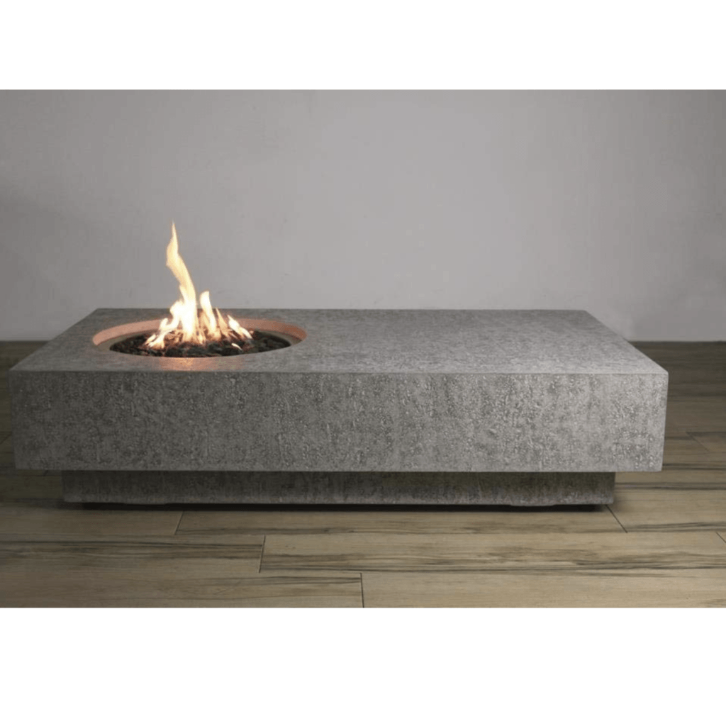 Edler Gas Feuertisch im modernen Betonoptik - Design