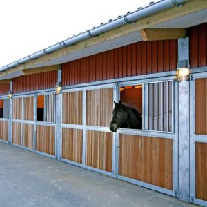 Kleine verzinkte Wandleuchte für Pferdeboxen