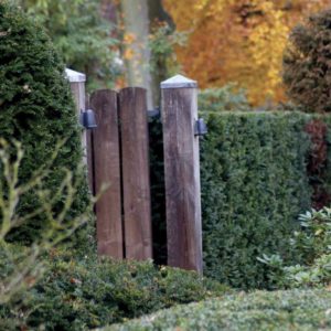 Holzpforte beleuchten außen