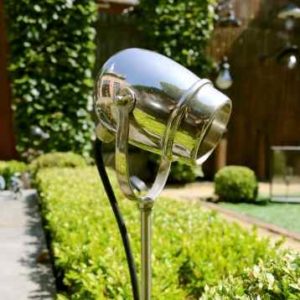 LED Gartenstrahler Chrom zum Stecken