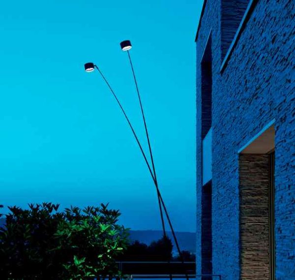Große filigrane außen Stehlampe