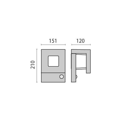 Wandlampe außen mit Bewegungsmelder Abmessungen
