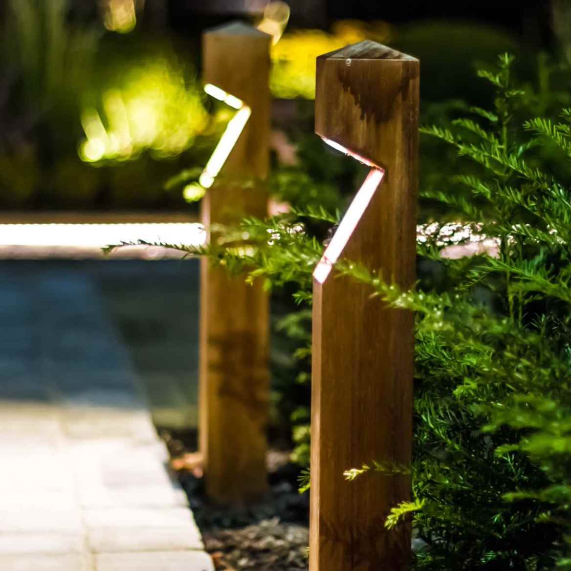 LED Holz Außenlampen für eine zauberhafte Atmosphäre