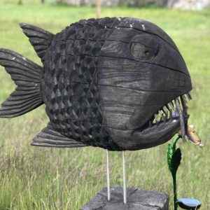 Fisch Skulpturen aus Holz