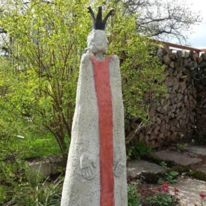 Königliche Gartenskulptur aus Beton