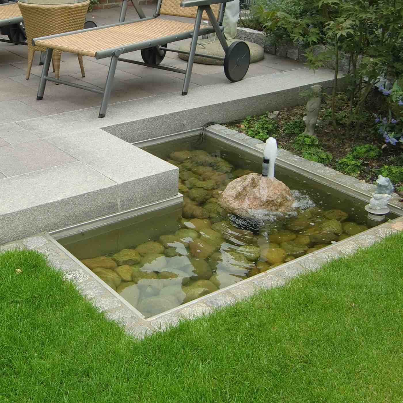 Edelstahl Garten Wasserbecken | Gartenleuchten.de