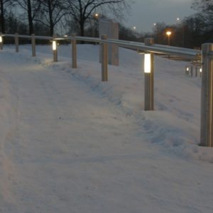 Außengeländer mit integrierten Lampen