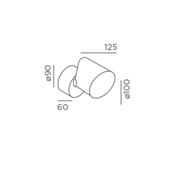 IP65 Schwenkstrahler 2700K Abmessungen