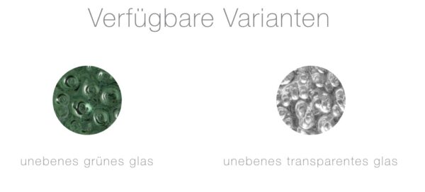 Exklusive Glasleuchten in klarglas und grünglas