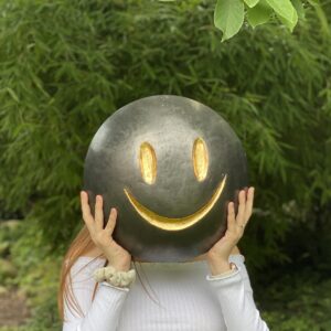 Garten Smiley Skulptur