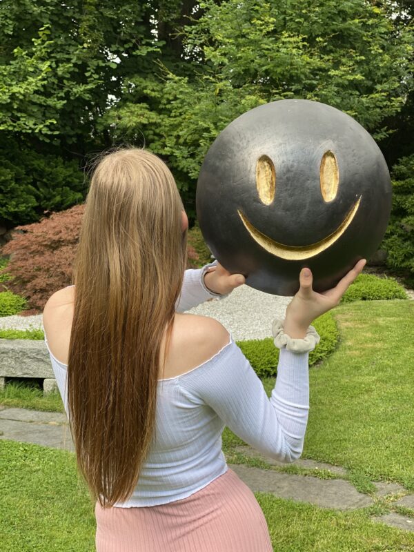 Garten Smiley Skulptur für gute Laune