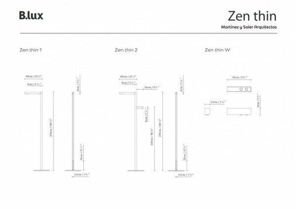 Moderne LED Außenlampen im Corten Stahl finish Abmessungen