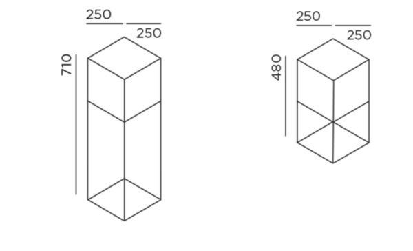 Solarleuchten für die Terrasse Abmessungen