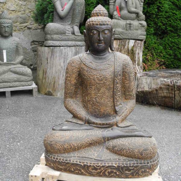 Grosser eindrucksvoller Gartenbuddha zum Beispiel für den Hauseingang