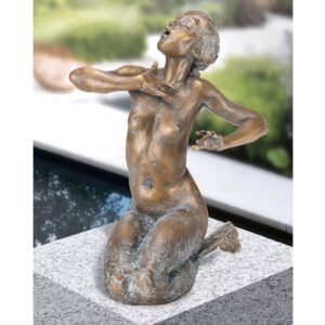 Meerjungfrau Gartenskulptur aus Bronze