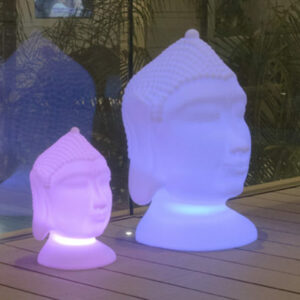 Buddhakopf als Leuchte