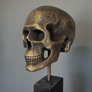 Exklusive Totenkopf Bronze Skulptur