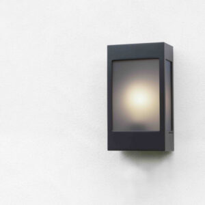 Moderne Außwenwandlampe mit schwarz getönter Scheibe