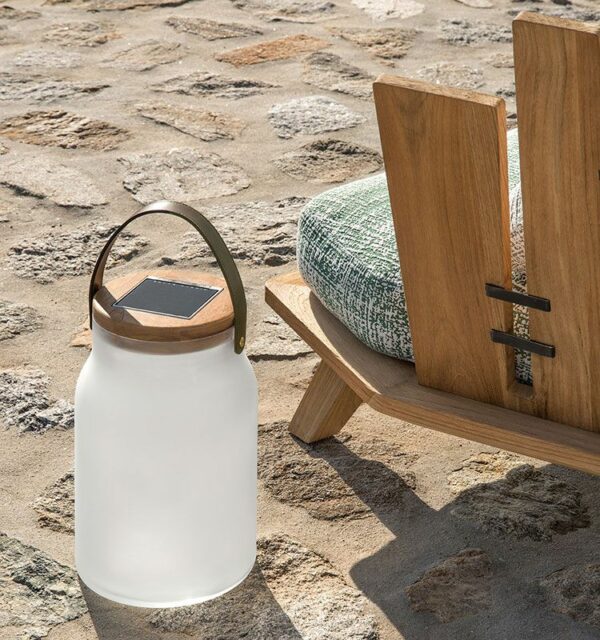 Design Solarleuchte Milchflasche