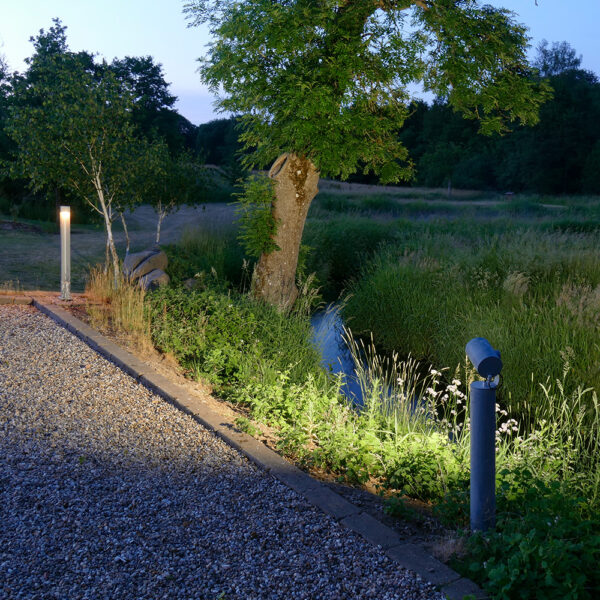 Verzinkter Gartenstrahler mit Mast