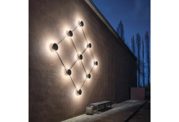 Licht Wandgestaltung im Außenbereich Aufbaulösung