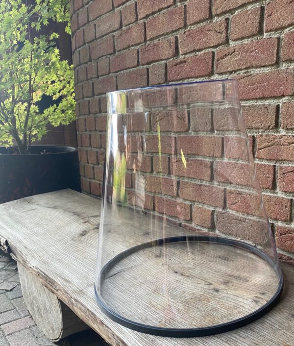 Großes Leuchten Kegel Ersatzglas aus Kunststoff Höhe 424mm für alte Leuchten Seitenansicht
