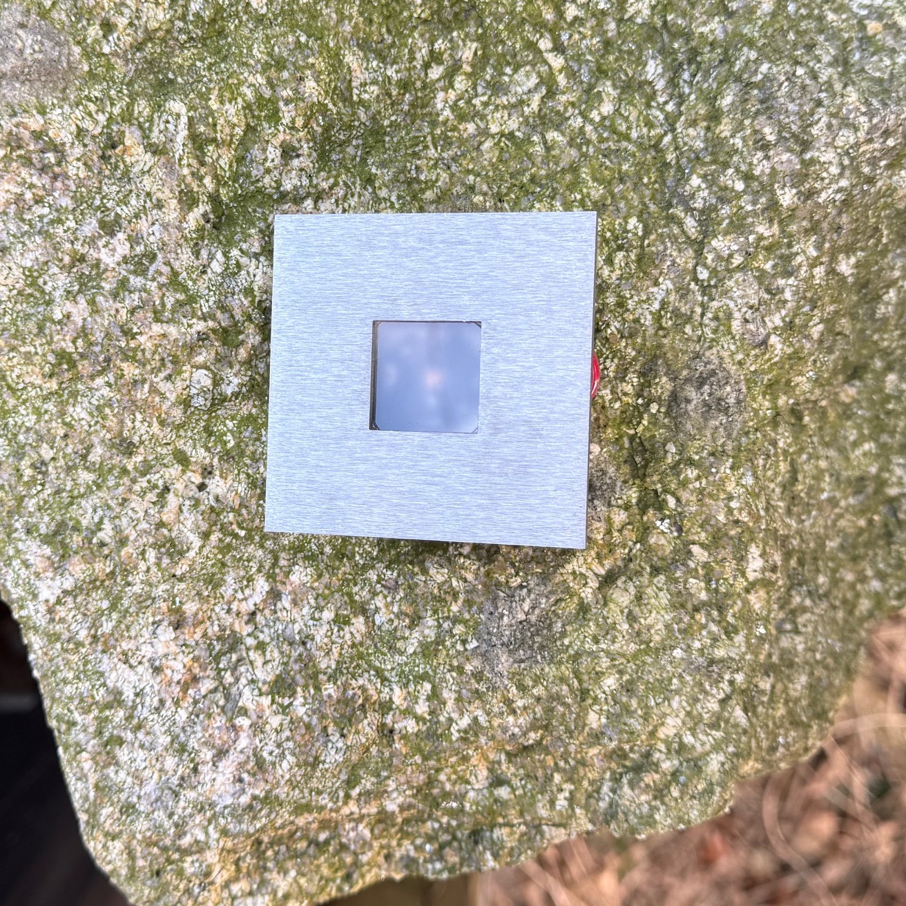Kleine quadratische Edelstahl Wandeinbauleuchte für außen