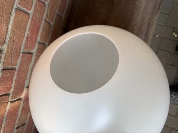Großes Kugel Ersatzglas 450mm Durchmesser PMMA weiß mit 160mm Öffnung