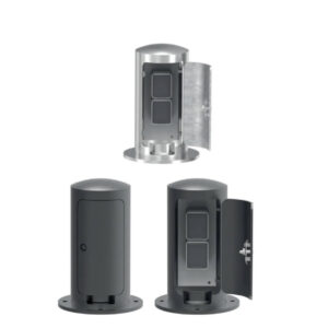 Extrem Stabile Außensteckdosensäule mit Scharnier und Tür