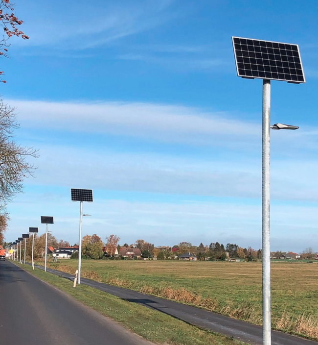 Solar Weg & Straßenlaterne Anwendung im öffentlichen Bereich