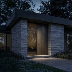 Stilvolle Beleuchtung im Hauseingang mit Deckenleuchten