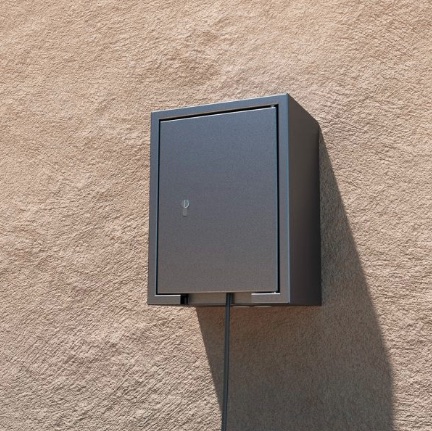 Outdoor Aufbau Wandschrank mir 2 Stück CEE 400V Steckdosen abschließbar