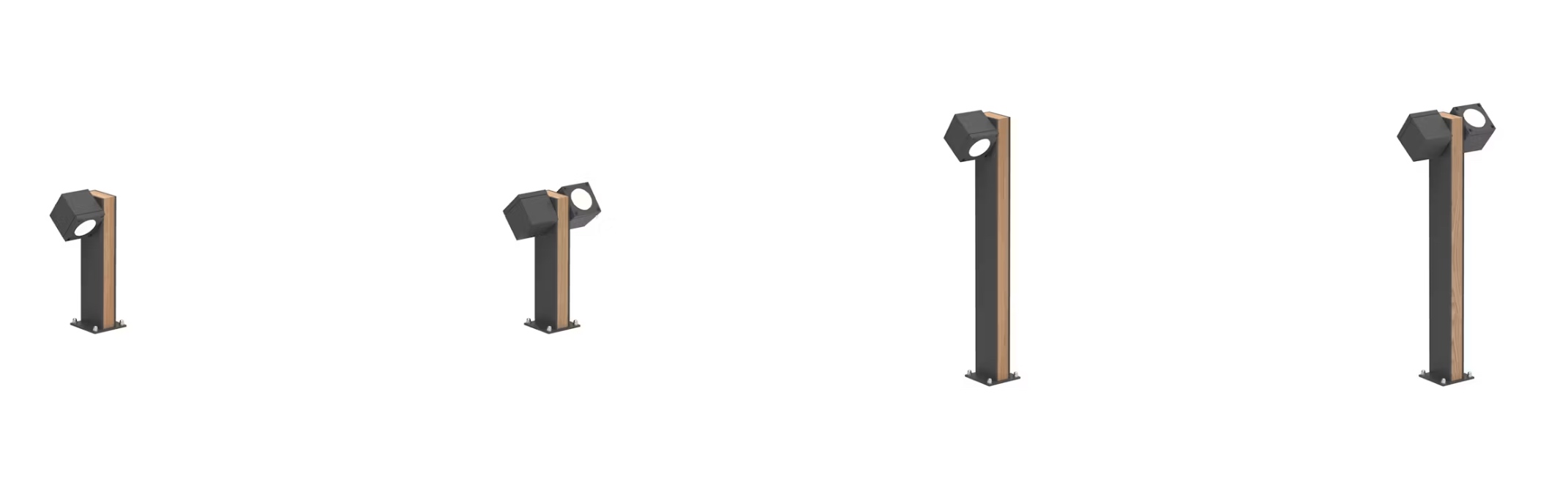 Teakholz Gartenstrahler in 2 Größen